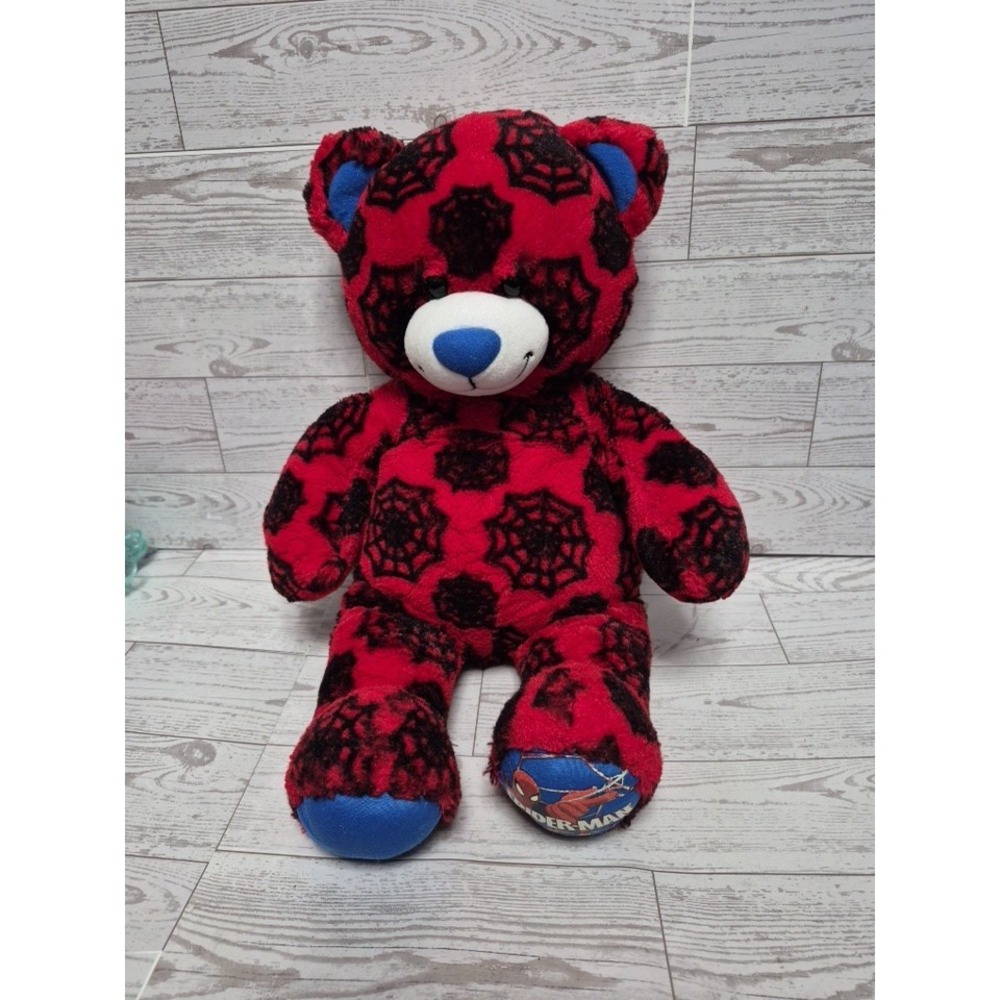 Spiderman Build A Bear Black Webbed Pattern 2014 Retired Rare Marvel BABW